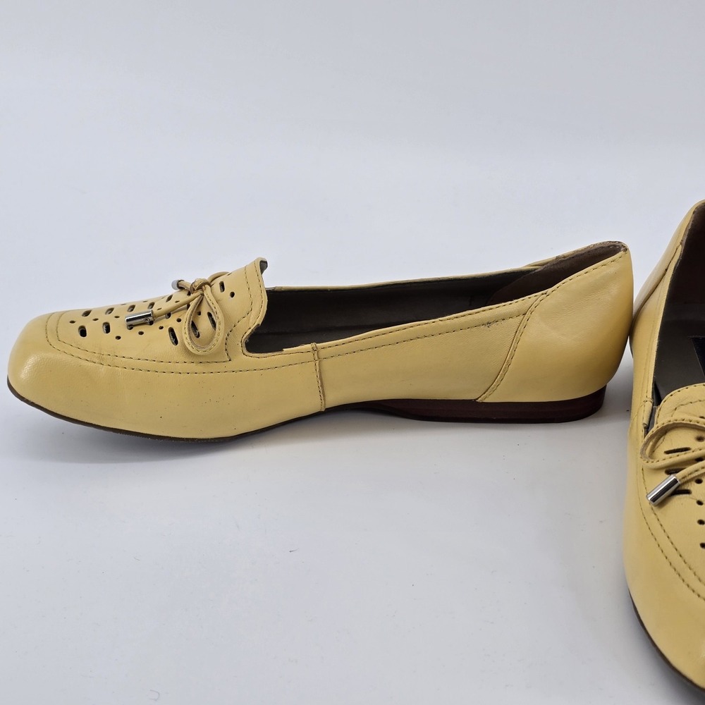 Womens Array Sweet Pea Flats Size 7m Yellow‎ Leather Excellent - Picture 4 of 7